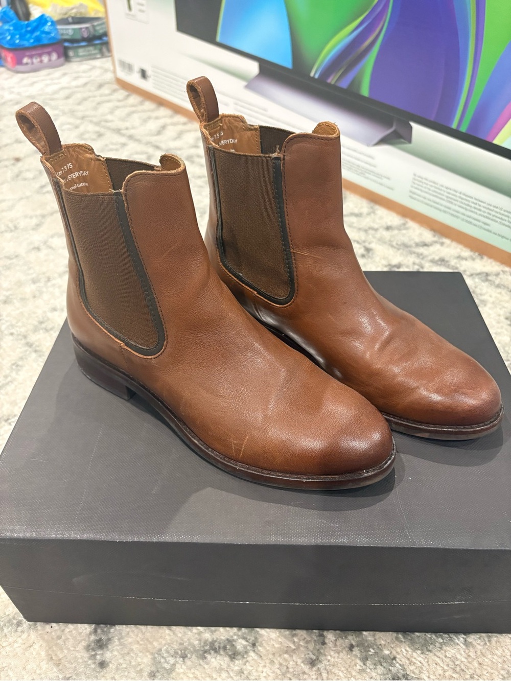 Thursday Boot Co. Women’s Duchess Walnut Brown Leather Chelsea Boot 7.5